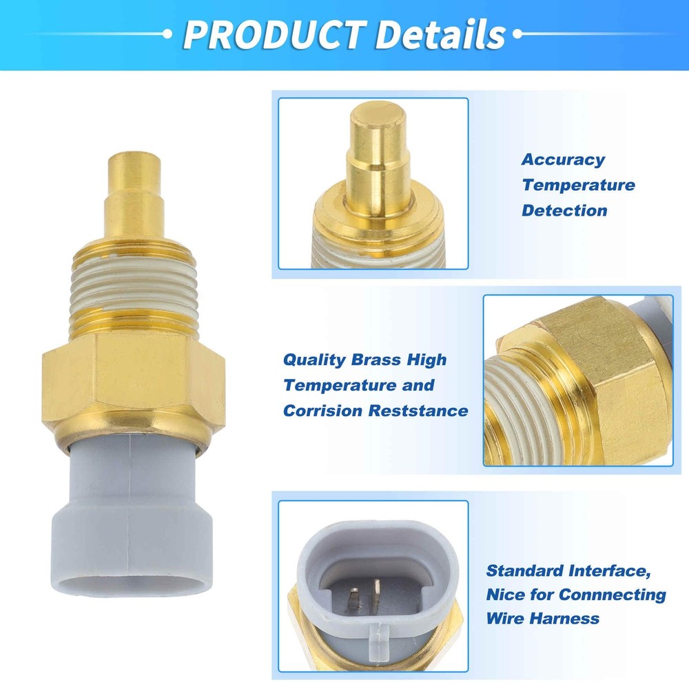 FUELHOOD No.213-77 Engine Coolant Temperature Sensor with Connector Gray