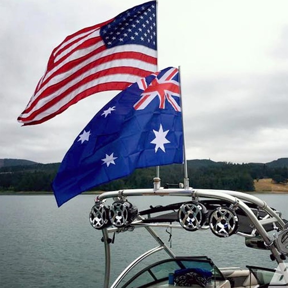 Wakeboard Tower Flag Holder Kit without Drilling 360 Degree Adjustable