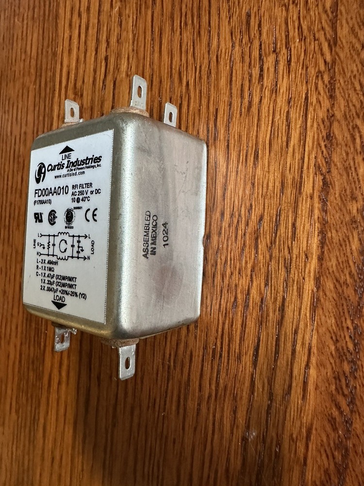 CURTIS INDUSTRIES FD00AA010 DC FILTER 80VDC 10A **NEW**