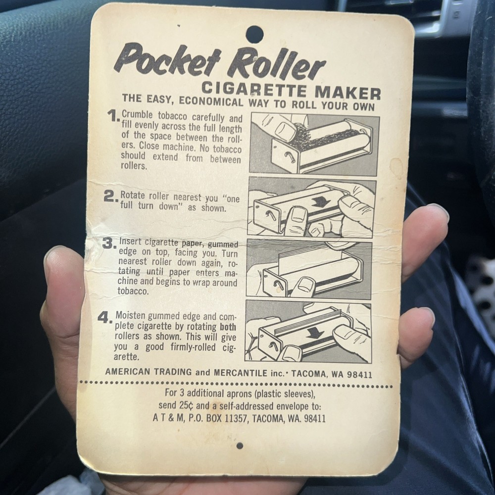 Pocket Roller Cigarette Roller Vintage