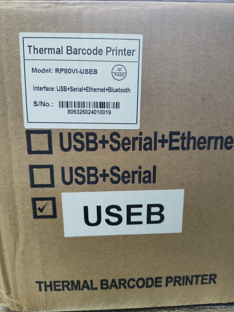 VACSMART RP80VI-USEB Thermal Barcode Printer with extras