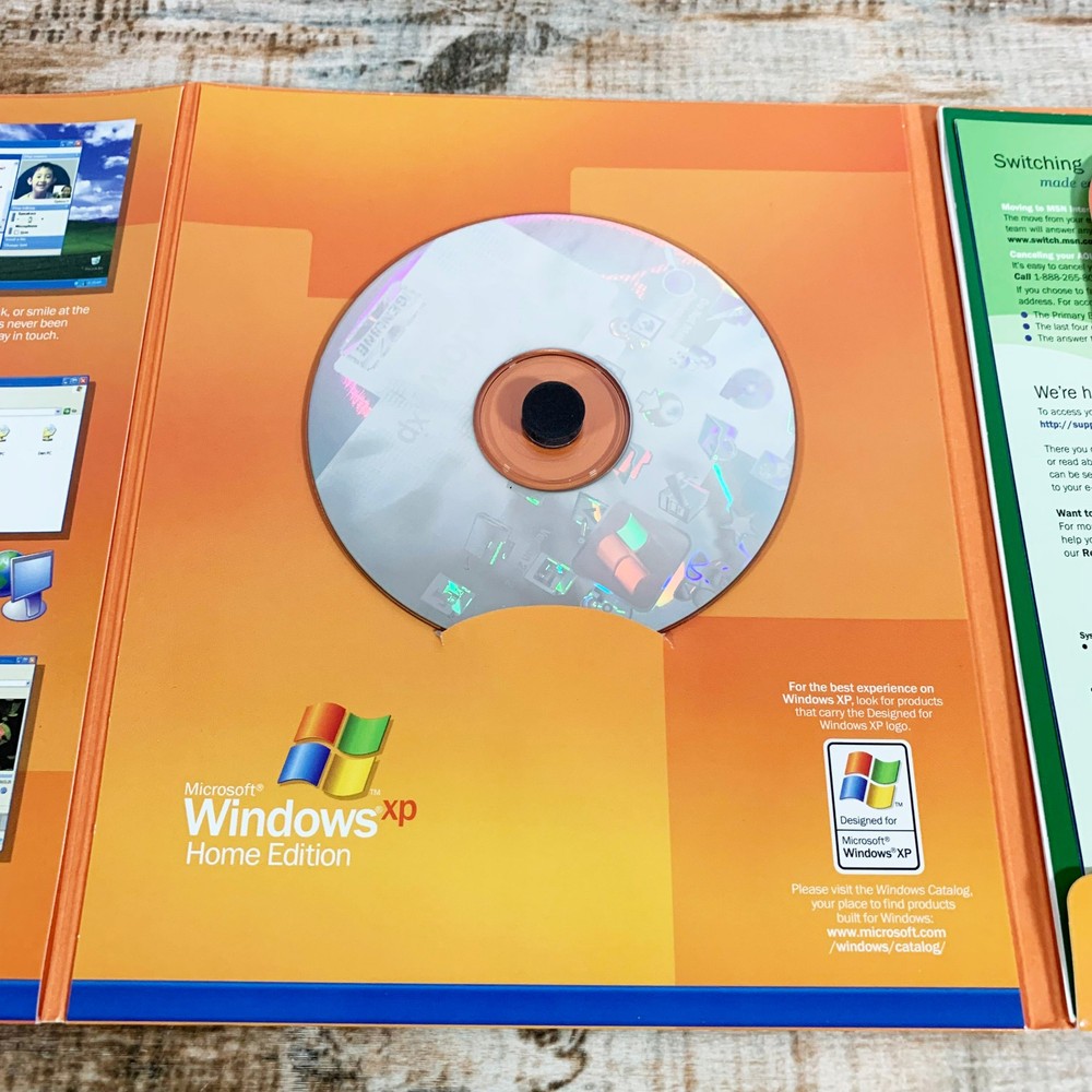 Microsoft Windows XP Home Edition Version 2002 - CD-ROM w/ Product Key