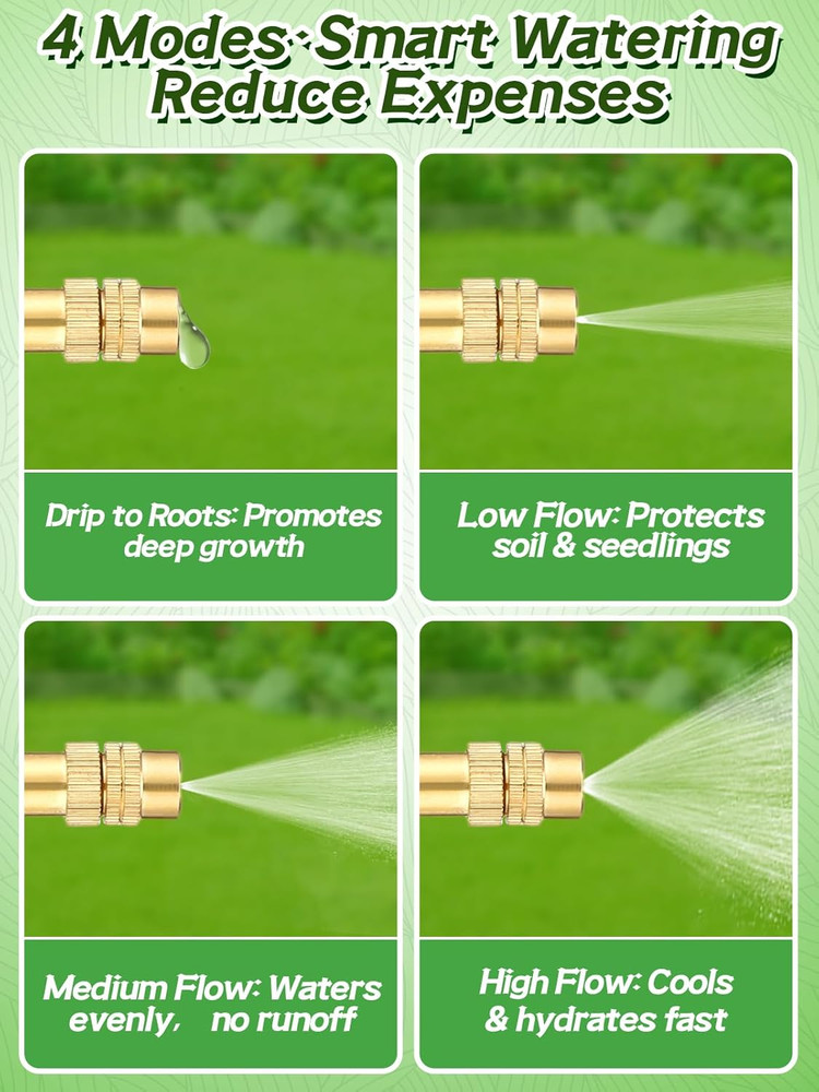 49Ft Drip Irrigation System Kit - Includes 15Pcs 360° Adjustable Sprayers, 5/16"