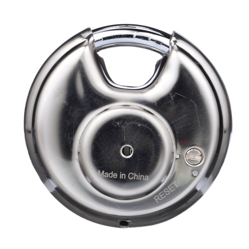 Resettable Discus Padlock 80mm 5500 lbs Cut Resistant Security Lock 4 Dial Combo