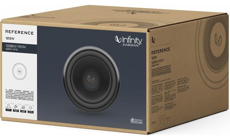 2 Infinity REF-123W 12" 2 or 4 Ohm Switchable Subwoofer 1200 Watts Peak EACH