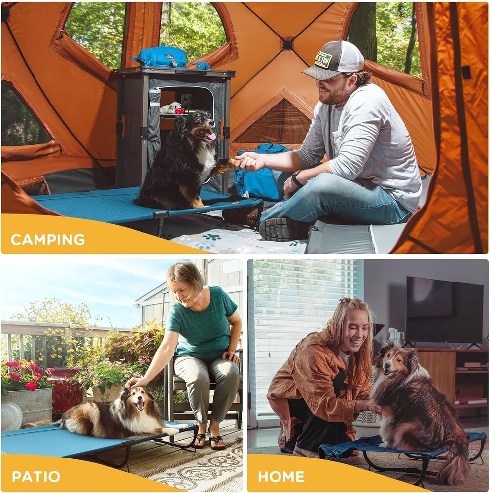 Daisy Folding Bed, Medium-Sized Foldable Elevated Pet Bed