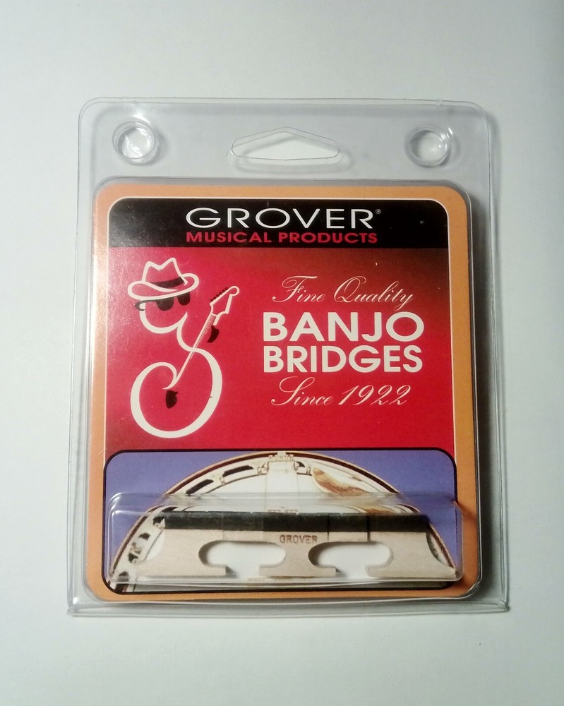 Grover 5 String Banjo Bridge  1/2" Compensating Ebony Top