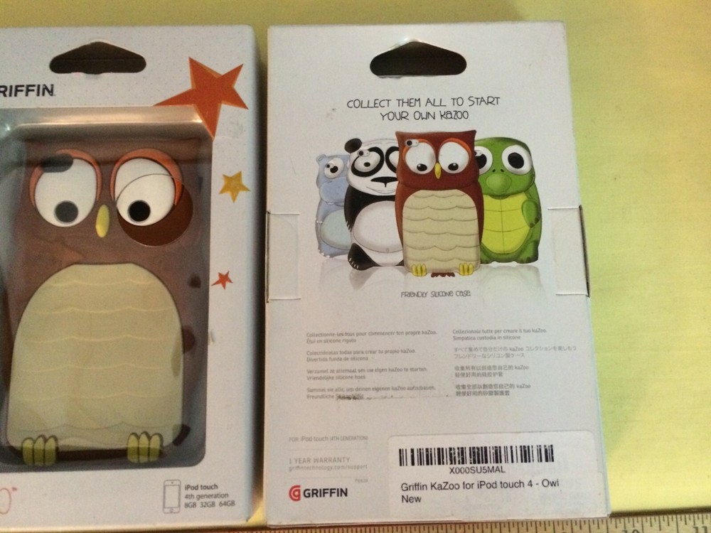 Apple iPod Touch 4th Generation Griffin Kazoo Owl Soft Protective Case Brown NIB