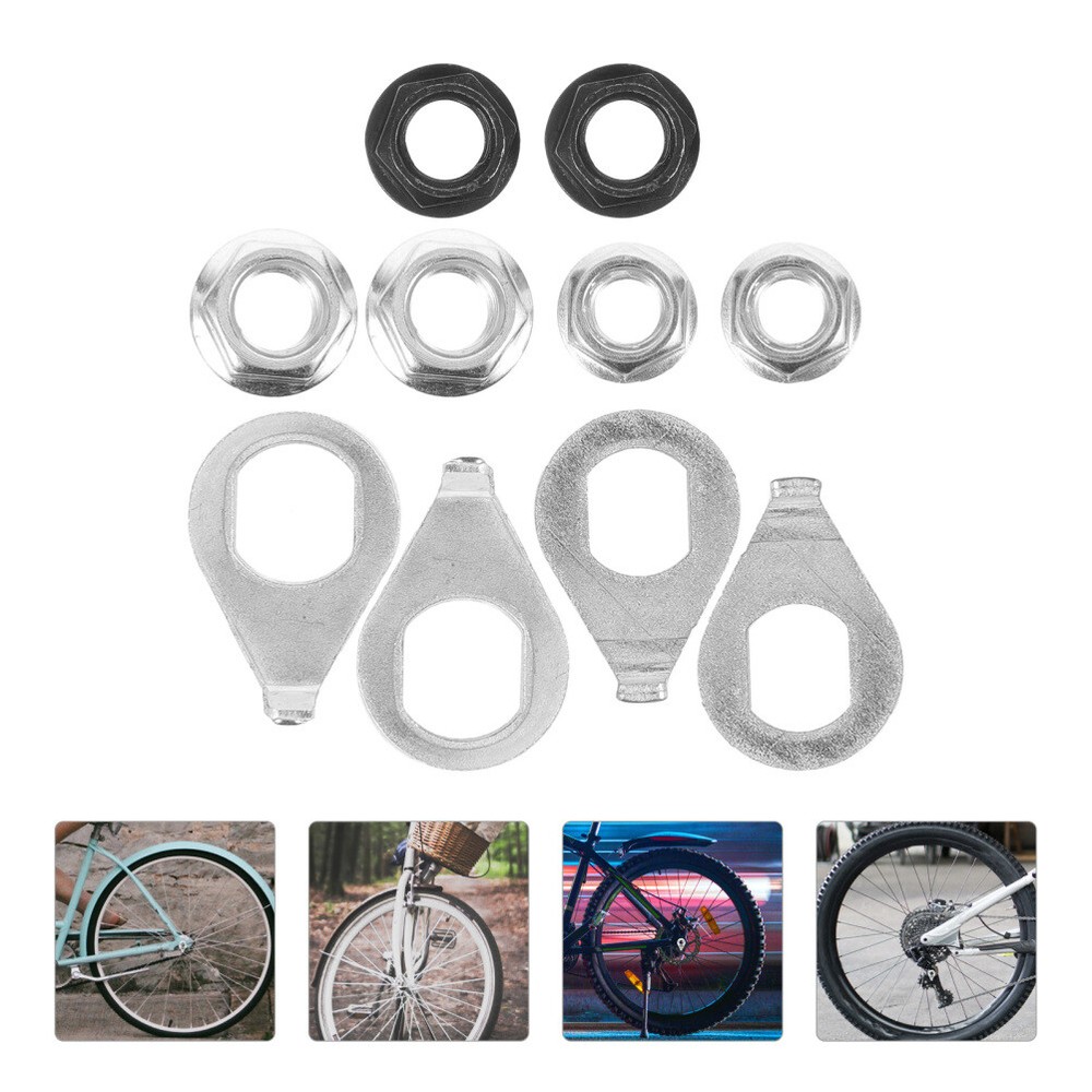 6 Sets Hub Nuts Fixed Bicycle Replacement Kit Carbon Bike Wheel Axle Nuts