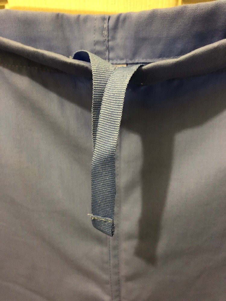 Unbranded Blue Unisex Medium Drawstring Scrub pants And Small Top
