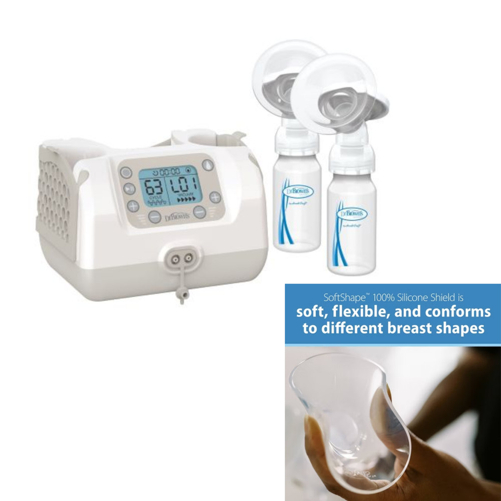 Dr. Brown’s CustomFlow Double Electric Breast Pump with SoftShape Shields