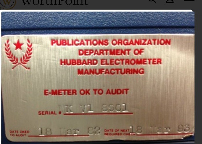 Scientology Professional Mark VI E-Meter Hubbard Electrometer BLUE In Case