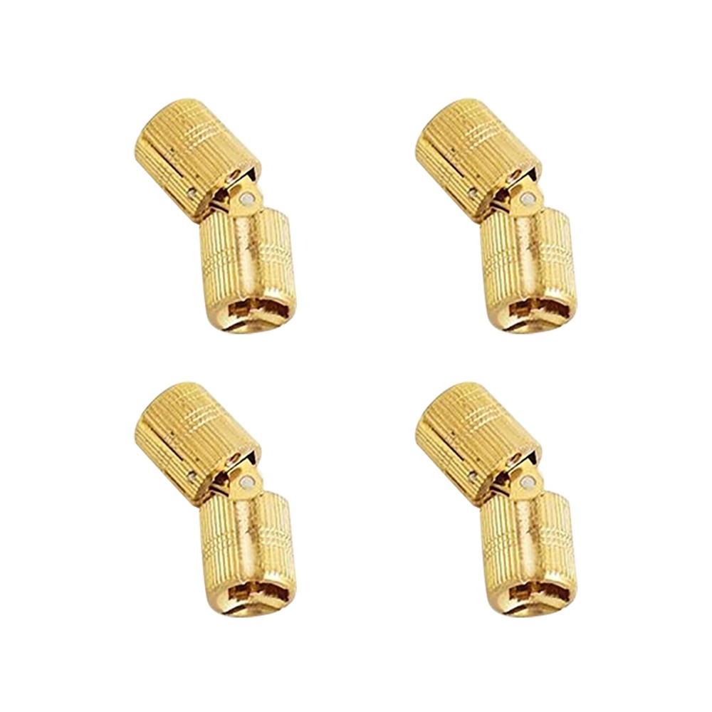 4Pcs Open Angle 180° 12mm Copper Invisible Hidden Hinges For Concealed Worktop g