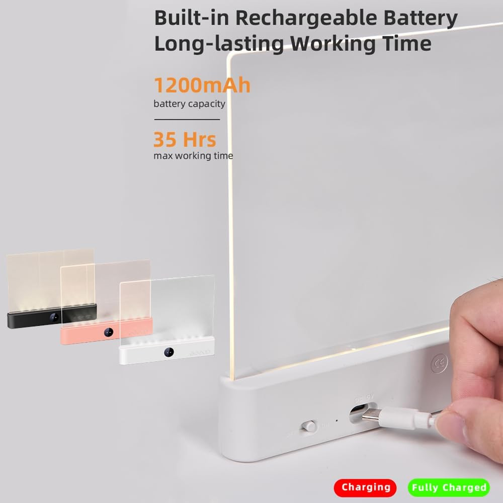Rechargeable LED Book Light with Timer, 3 Colors, Dimmable, Ideal for Readers