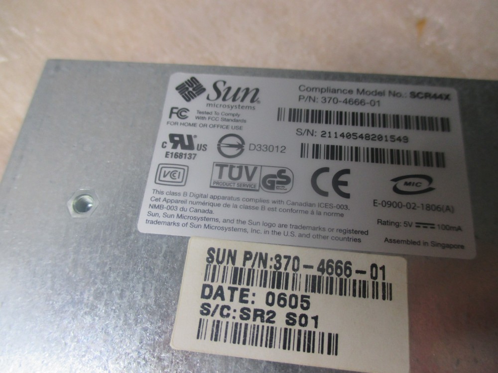 SMART CARD READER SUN MICROSYSTEMS 370-4666-01 BLADE SCR44X