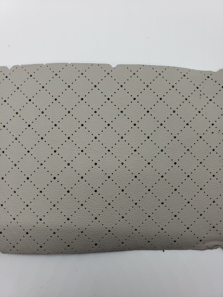 TAUPE / GRAY PERFORATED REMNANT LEATHER