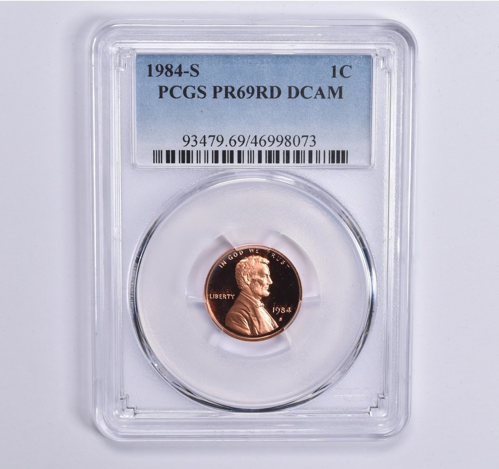 1984-S Lincoln Memorial Cent PR69 RD PCGS Blue Lbl