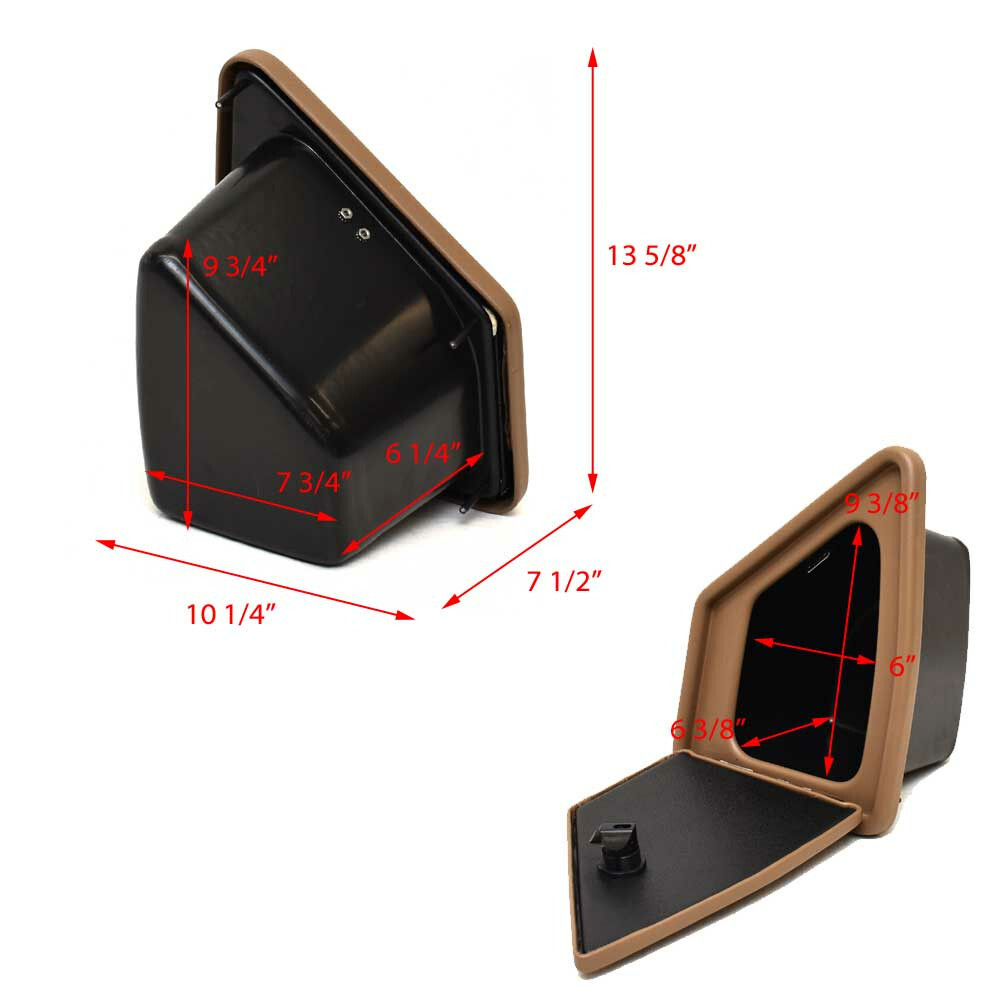 Crownline Boat Glove Box Panel 45206 | E29XS Brown / Black Plastic