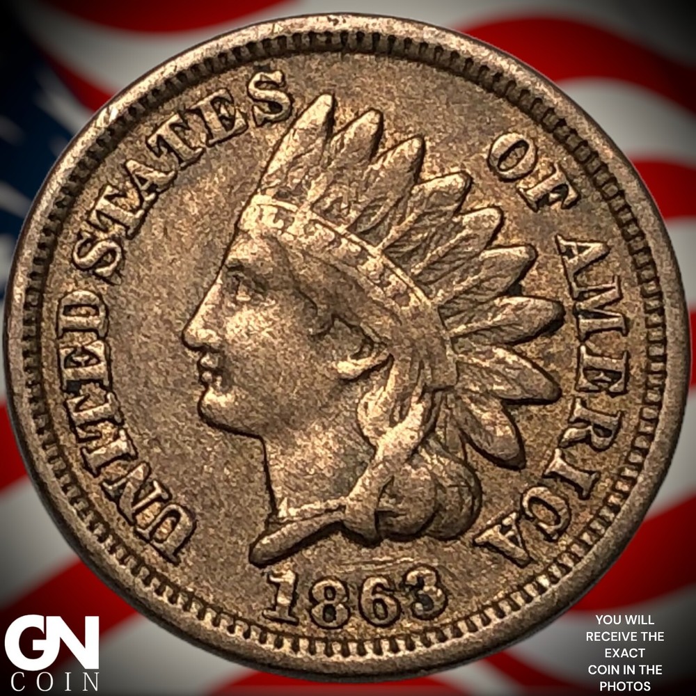 1863 Indian Head Cent Penny Y4116