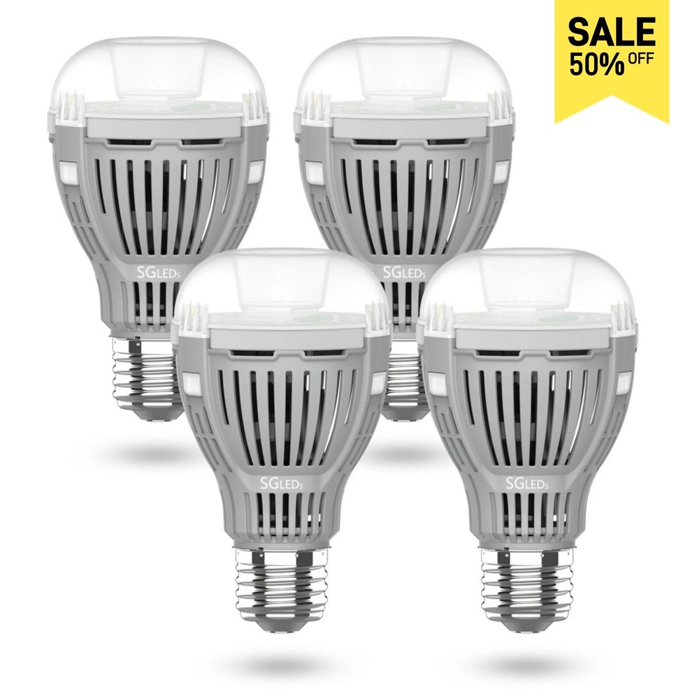4pcs Energy Saving LED Light Bulbs 100W Equivalent 12W 1600lm 5000K Daylight A19