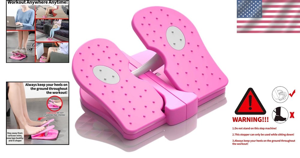 Portable Mini Leg Exerciser - Foldable Under Desk Stepper for Healthy Living