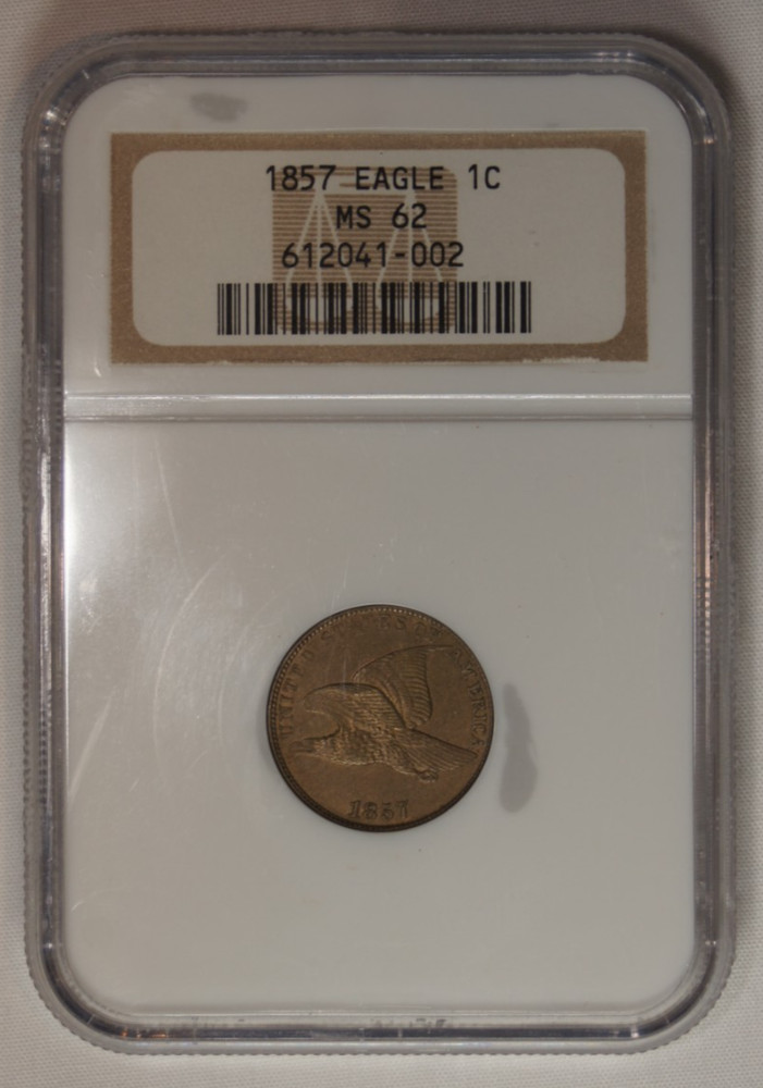 1857 Flying Eagle Cent- NGC MS62