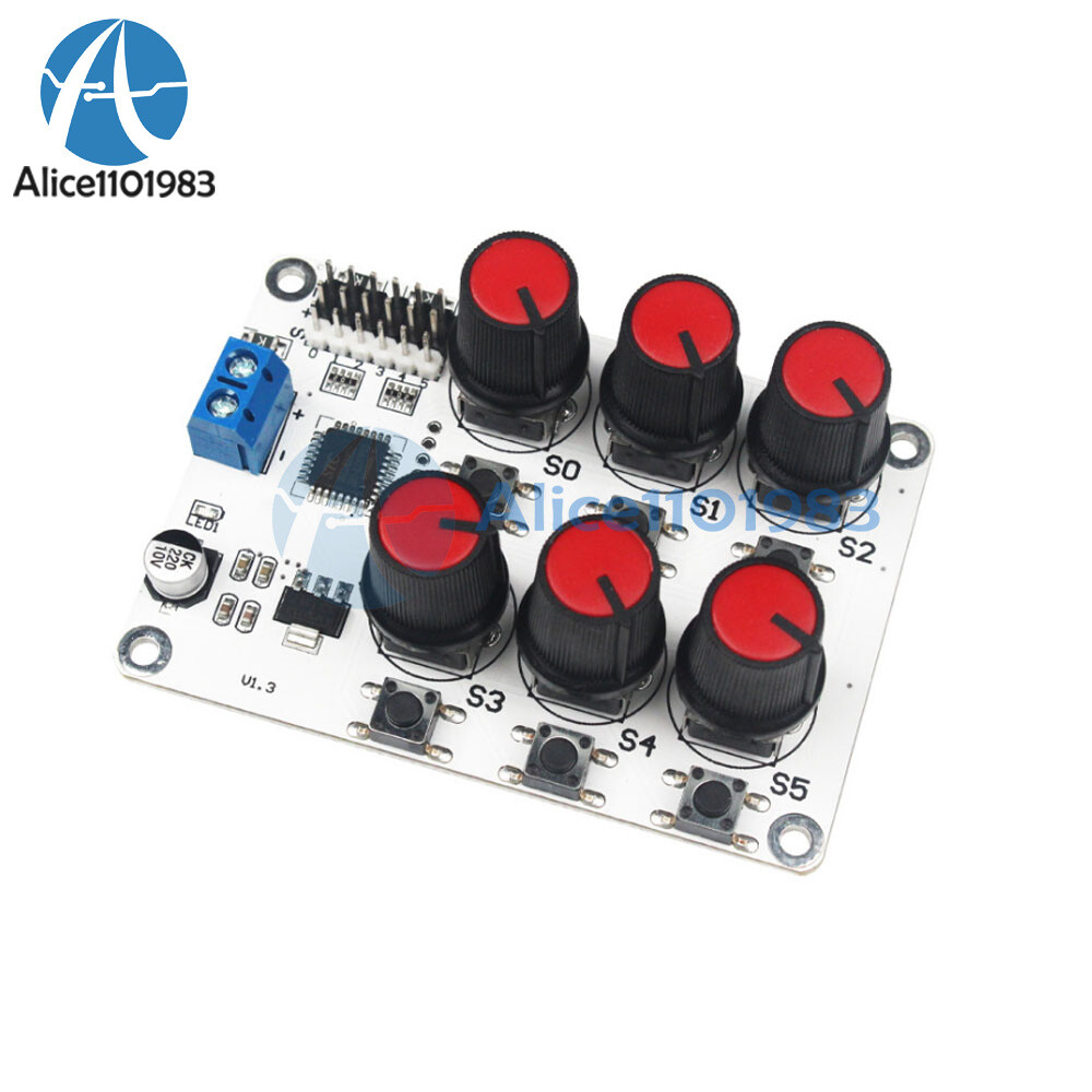DC5-8.4V 6 Channel Knob Servo Controller Control Board Robot Arm Manipulator