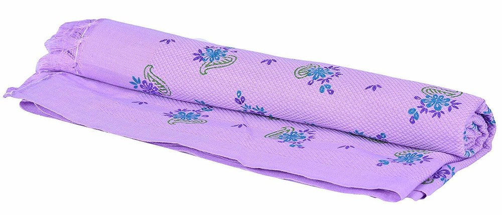 Printed Cotton Bath Towels Multi Color 6 Pack