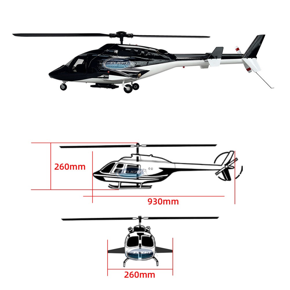 Roban 470 Size Airwolf RTF Version RC Helicopter Aircraft remote control Model