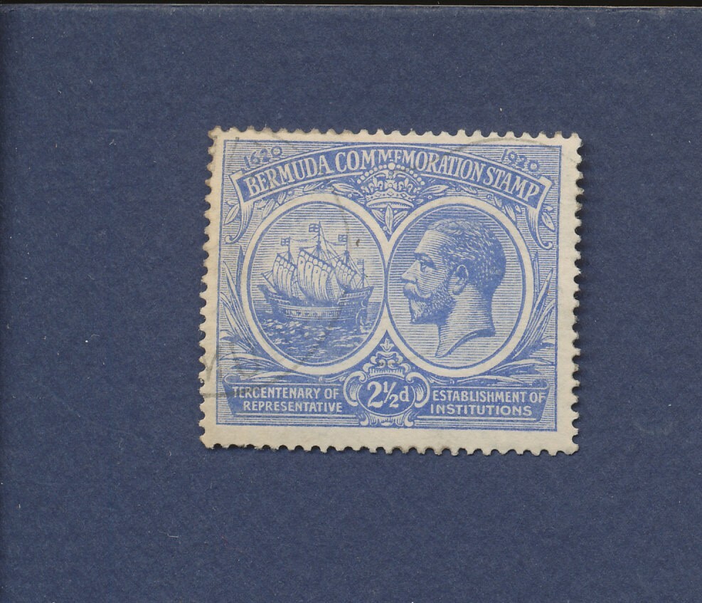 BERMUDA - Scott 68 - used -  2 1/2 p ultramarine - 1920 --b