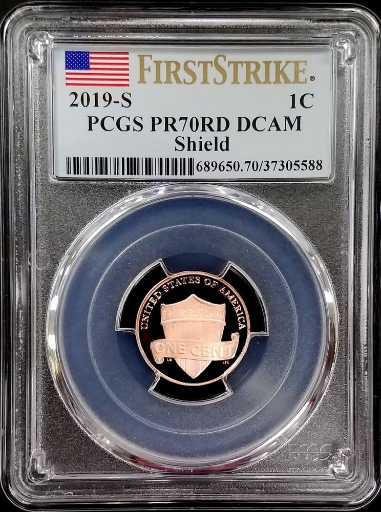 2019 S Proof Lincoln Cent certified First Strike, PR 70 RD DCAM by PCGS!