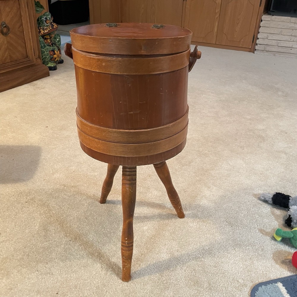 Vintage 3 Legged Sewing Box