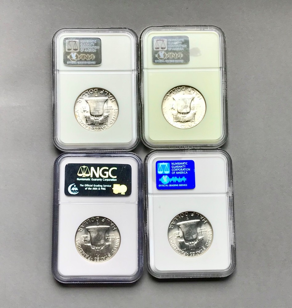 Group of (4) Franklin Half Dollars NGC MS65