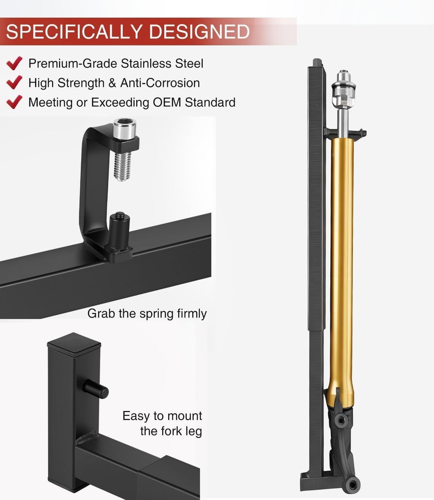 Fork Spring Compressor Tool, Powder Coated, Replace Front Fork Seals and Oil ...