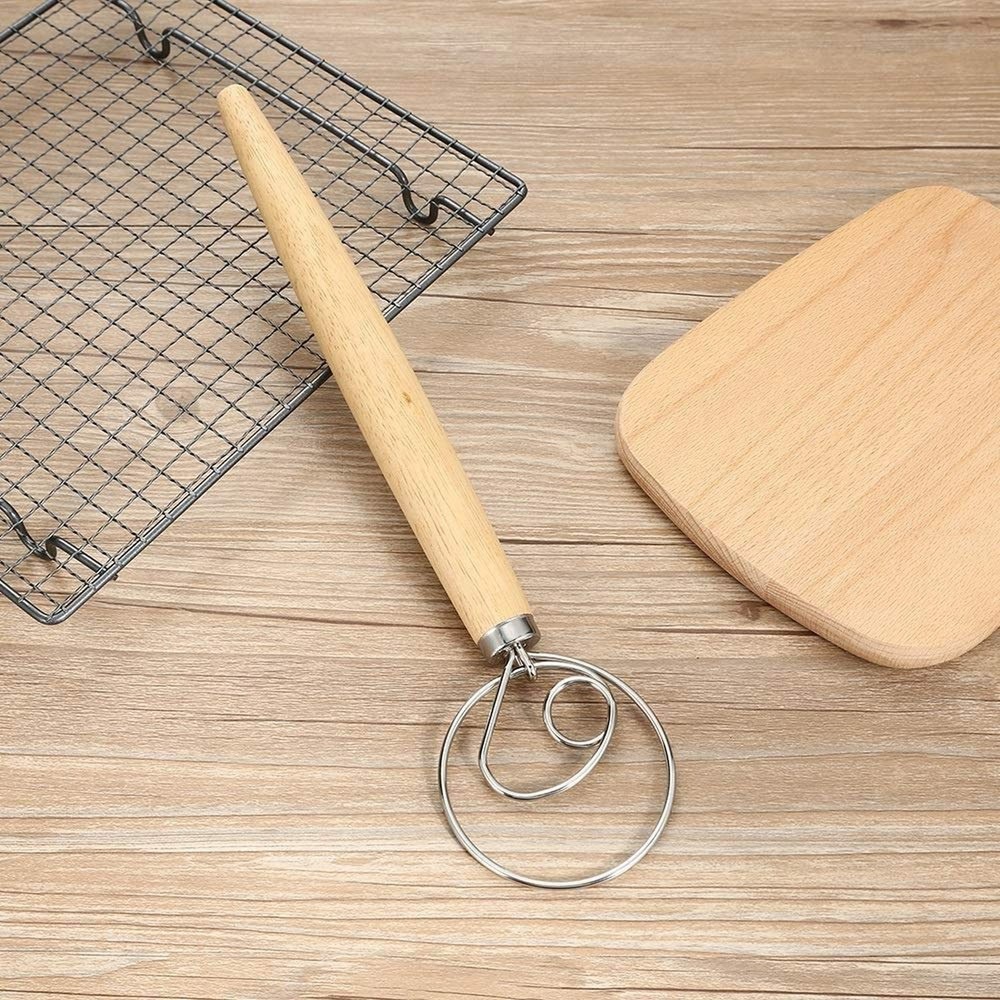 Danish Dough Whisk - Bread Making Tools - Danish Dough Hook - Bread Dough Mix...