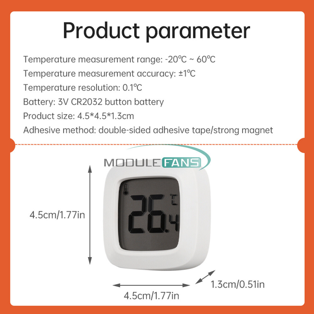 Mini Digital Indoor Thermometer Refrigerator Temperature Sensor Meter -20~60℃-