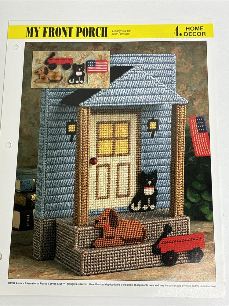 My Front Porch Home Decor Annie's Attic Plastic Canvas Pattern Page