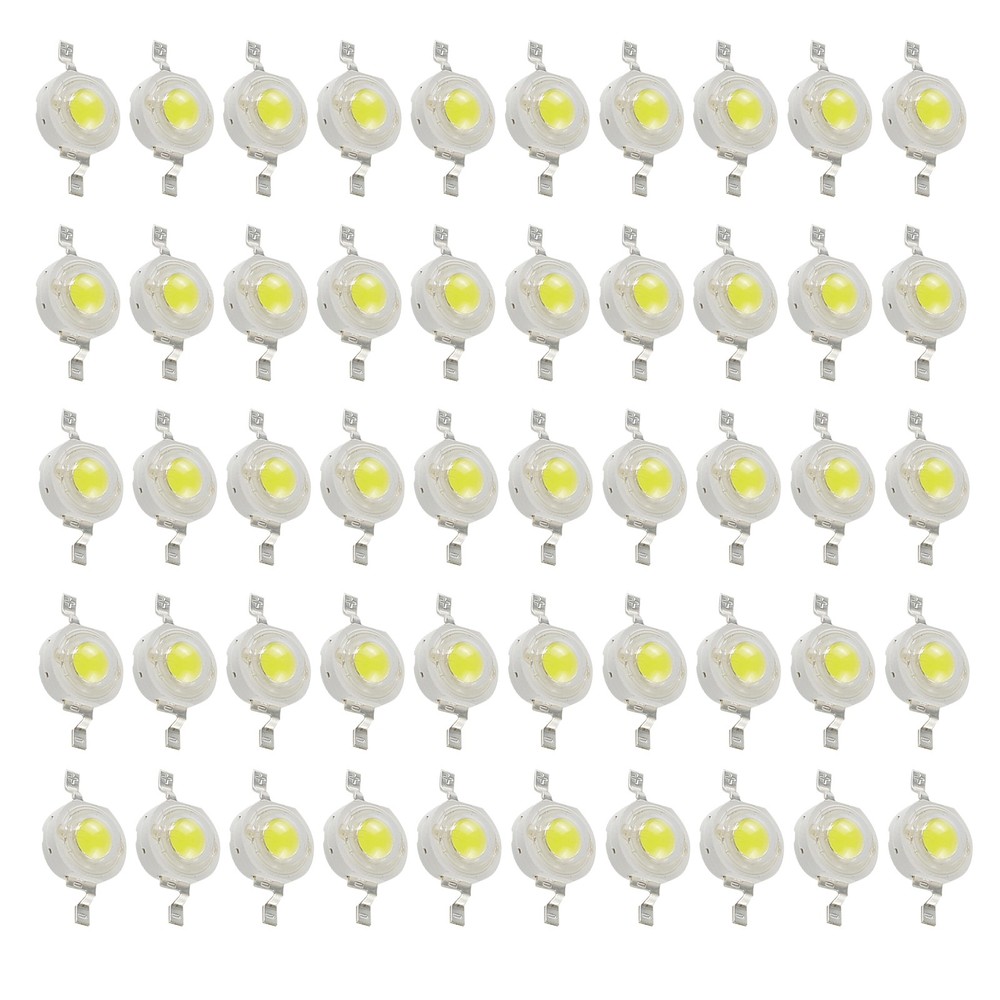 50Pcs LED Light Bulb Lamp Spotlight Source Chip Bead 1W COB High Power b