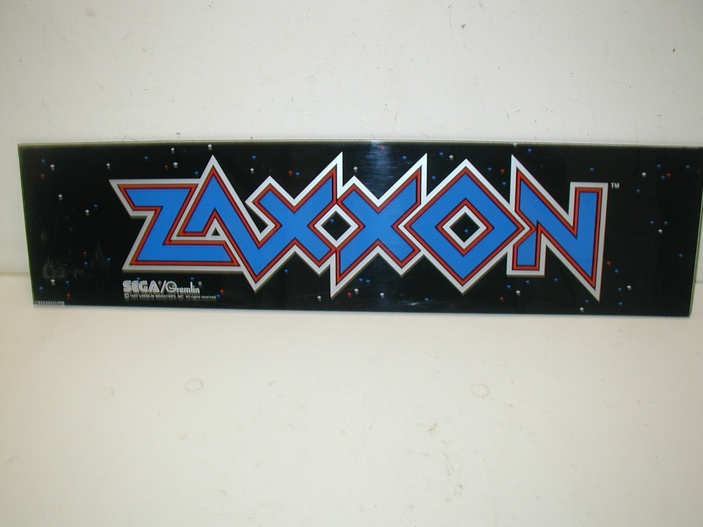 Zaxxon Arcade Marquee / Plexiglass