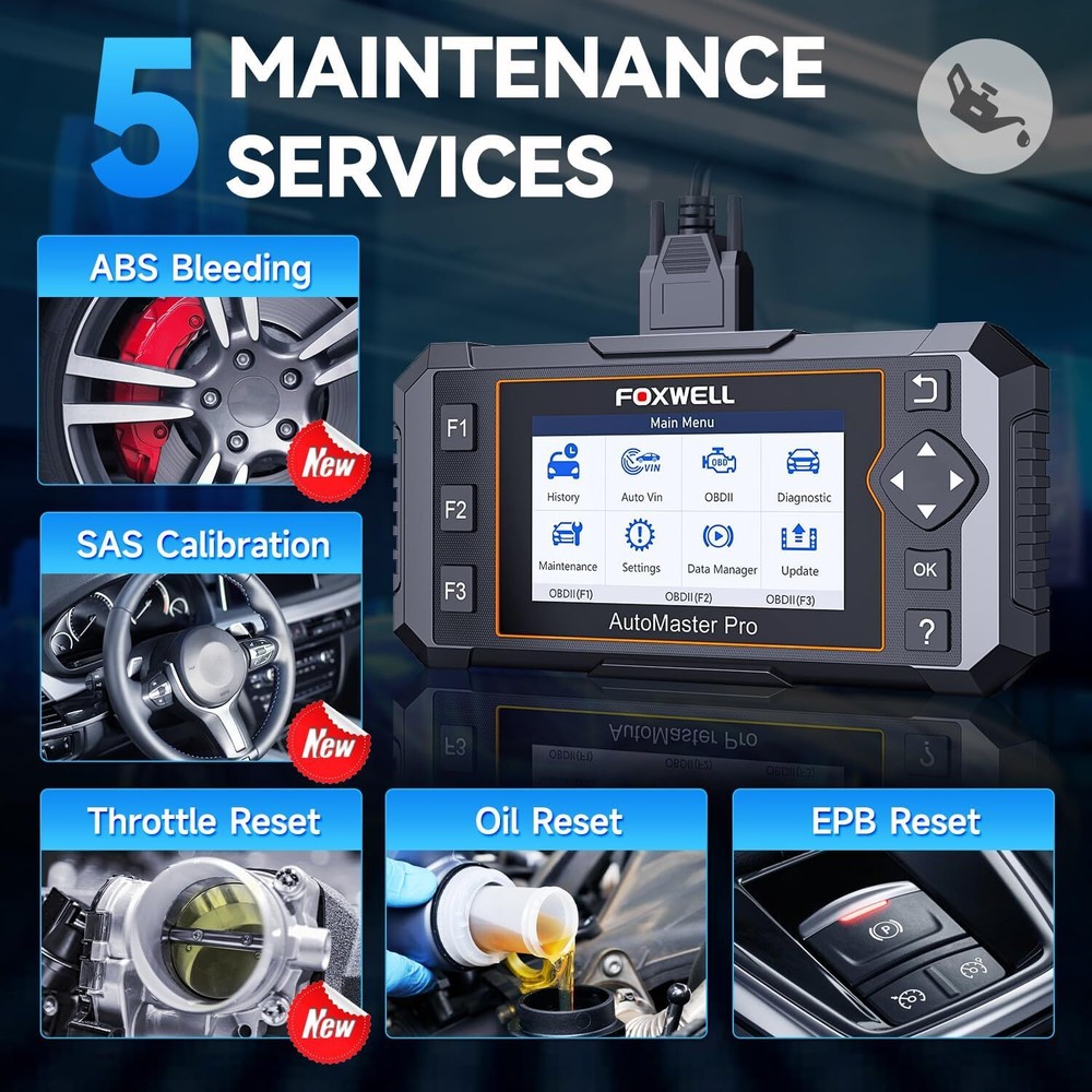 FOXWELL NT614Elite OBD2 Scanner ABS SRS Transmission Engine Car Diagnostic Tool