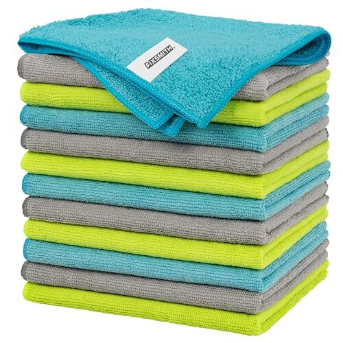 Microfiber Cleaning Cloth - Pack of Multi-Functional 12 3 Colors Assorted