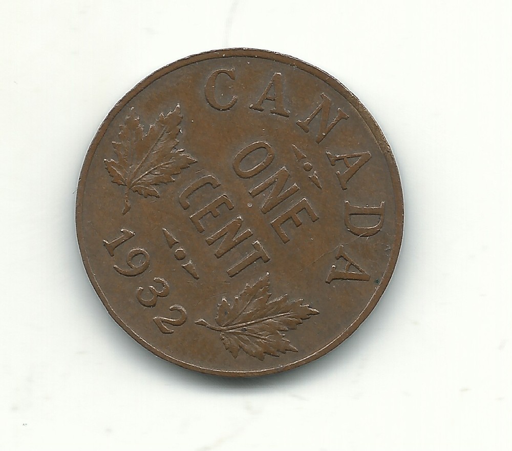 A VF/XF CONDITION 1932 CANADA SMALL ONE CENT-JAN230