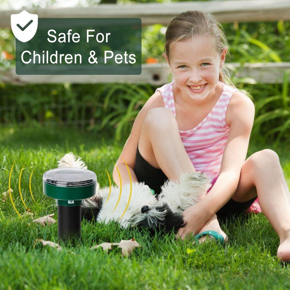4Pack/1Pack Solar Animal Repeller Ultrasonic Gopher Mole Squirrel Pest Repellent
