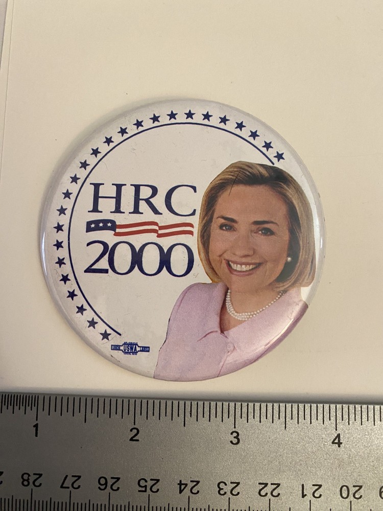 Hillary Rodham Clinton HRC 2000 Pin Back Button P68
