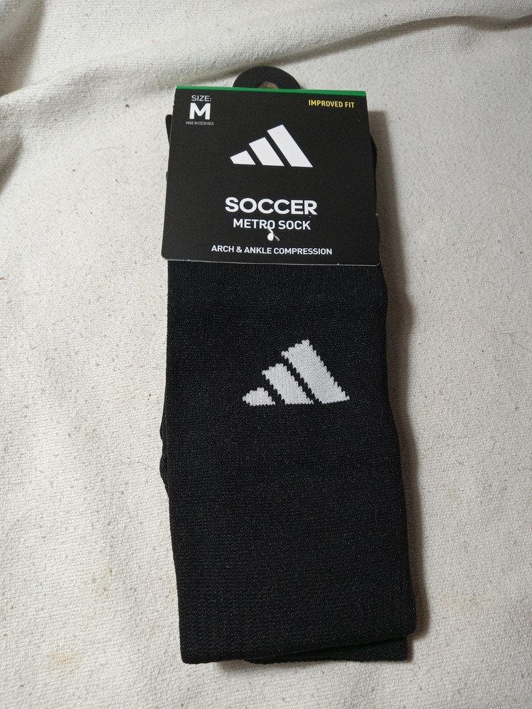 Adidas Black Soccer Metro Socks Size Medium