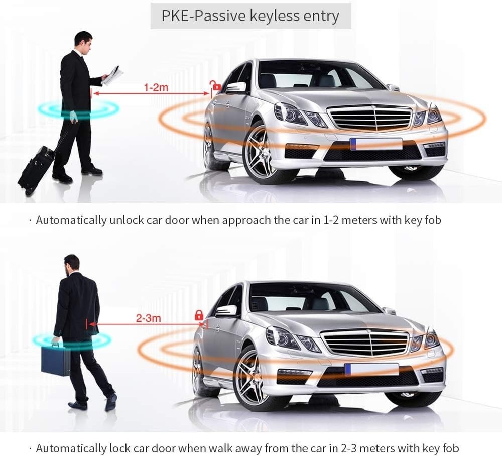 Smart Push Start Keyless Entry Alarm System with Remote - DC12V Vehicle Security
