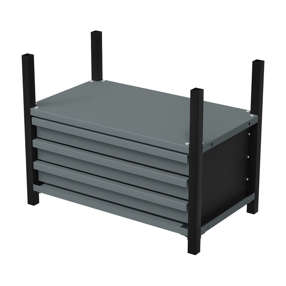 Sealey Modular Racking Mid Unit 3 Drawers 1 Shelf Tool Storage 580mm