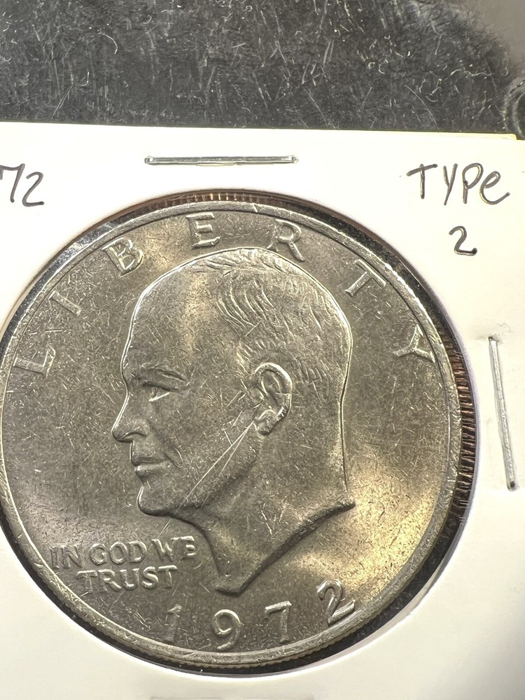 1972 P Type 2 Eisenhower Ike Dollar Raw Uncirculated