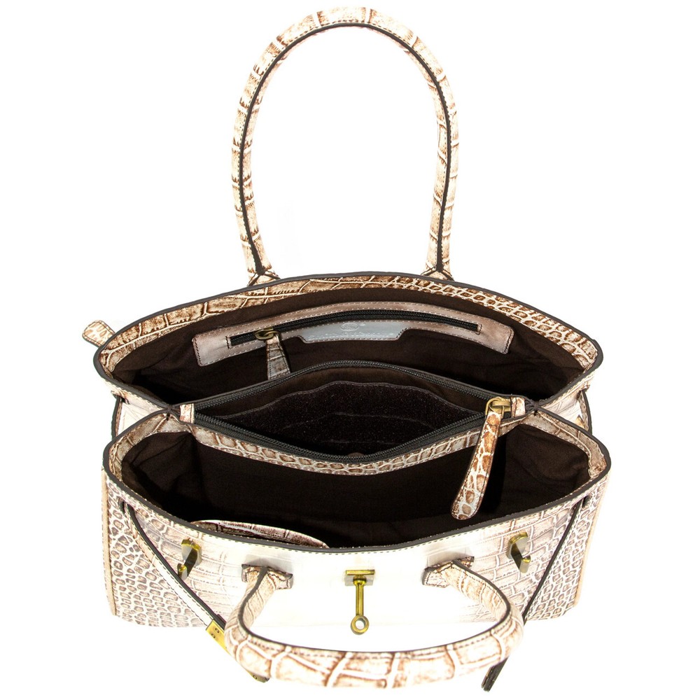 S & W Croco Leather CCW Handbag