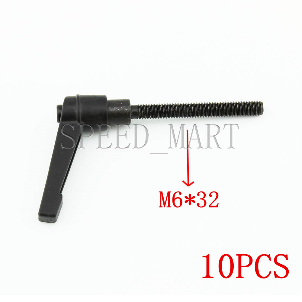 10PCS Machinery M6 x 32mm Threaded Knob Adjustable Handle Clamping Lever